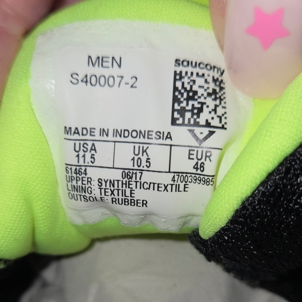 Saucony Liteform Miles Mens Running Shoes Gray Black Citron S40007-2 Size 11.5 - Picture 10 of 11
